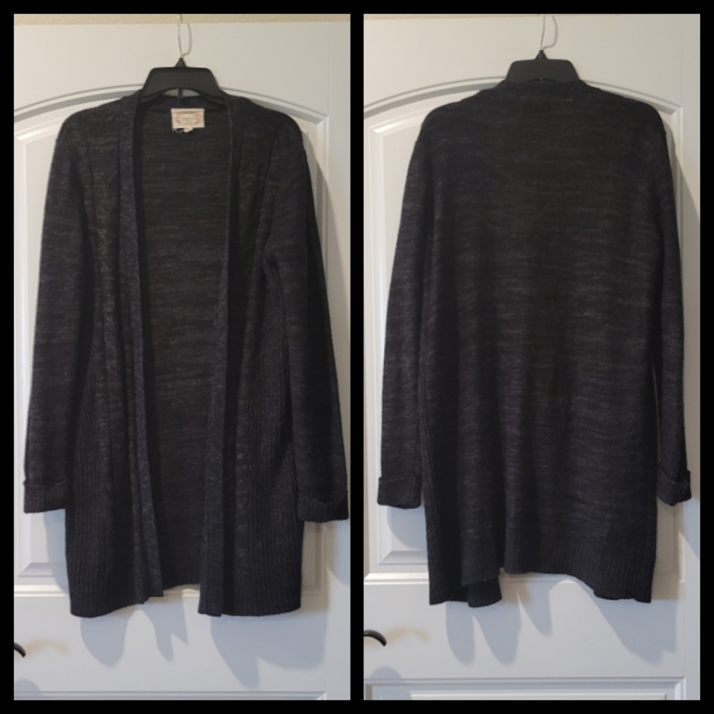 Ambiance Black Heather Knit Cardigan